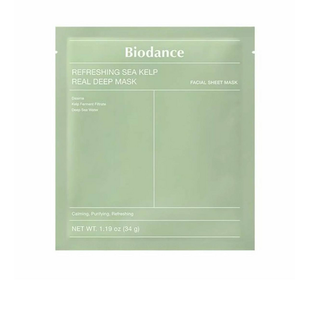 BIODANCE REFRESHING SEA KELP REAL DEEP MASK 34G Гідрогелева освіжаюча маска з морської водорості (зелена), 34г 00013 фото