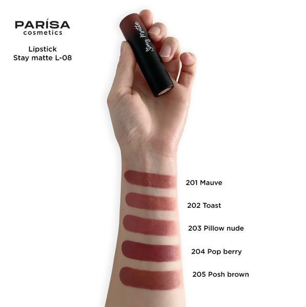 PARISA Помада для губ Stay Matte L-08 - №205 (Posh brown) 00255 фото