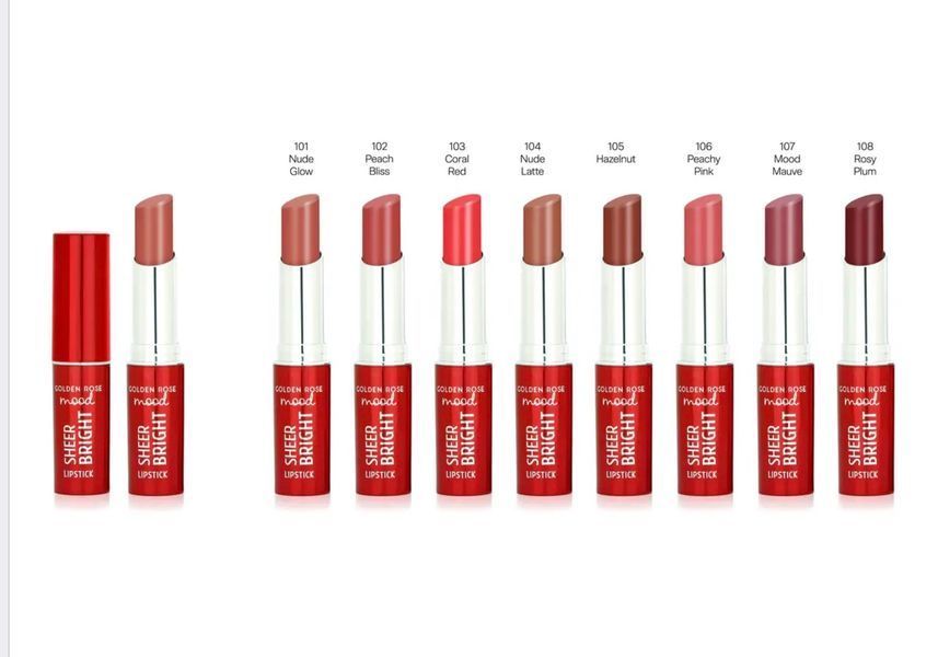 Golden Rose Mood Sheer Bright Lipstick Помада для губ 102 peach bliss 00704 фото