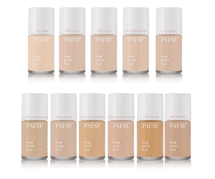 Paese Long Cover Fluid тональний крем вирівнюючий для сухої шкір 30ml 01 Light Beige 00024 фото