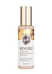 Enough Тональна основа охолоджувальна з золотом Rich gold double wear Radiance Foundation SPF50+ PA+++ 21 відтінок 00752 фото