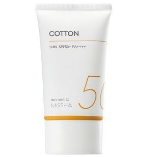 MISSHA Сонцезахисний крем All Around Safe Block Cotton Sun SPF 50+ PA++++ з оксамитовим фінішом, для чутливої шкіри 50 мл 00235 фото