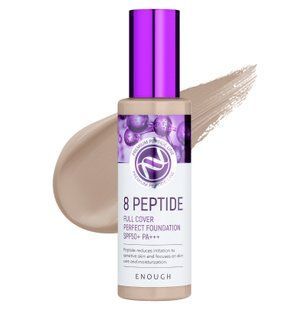 ENOUGH 8 Peptide Full Cover Perfect Foundation SPF50+ PA+++ (21 відтінок Beige) 00100 фото