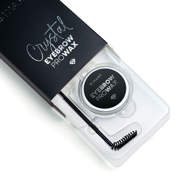 Sinart Віск для оформлення брів зі щіточкою EYEBROW PRO WAX CRYSTAL 15ml 00048 фото