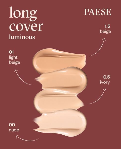 Paese тональна основа для обличчя Long Cover Luminous Foundation, 30 мл 00097 фото